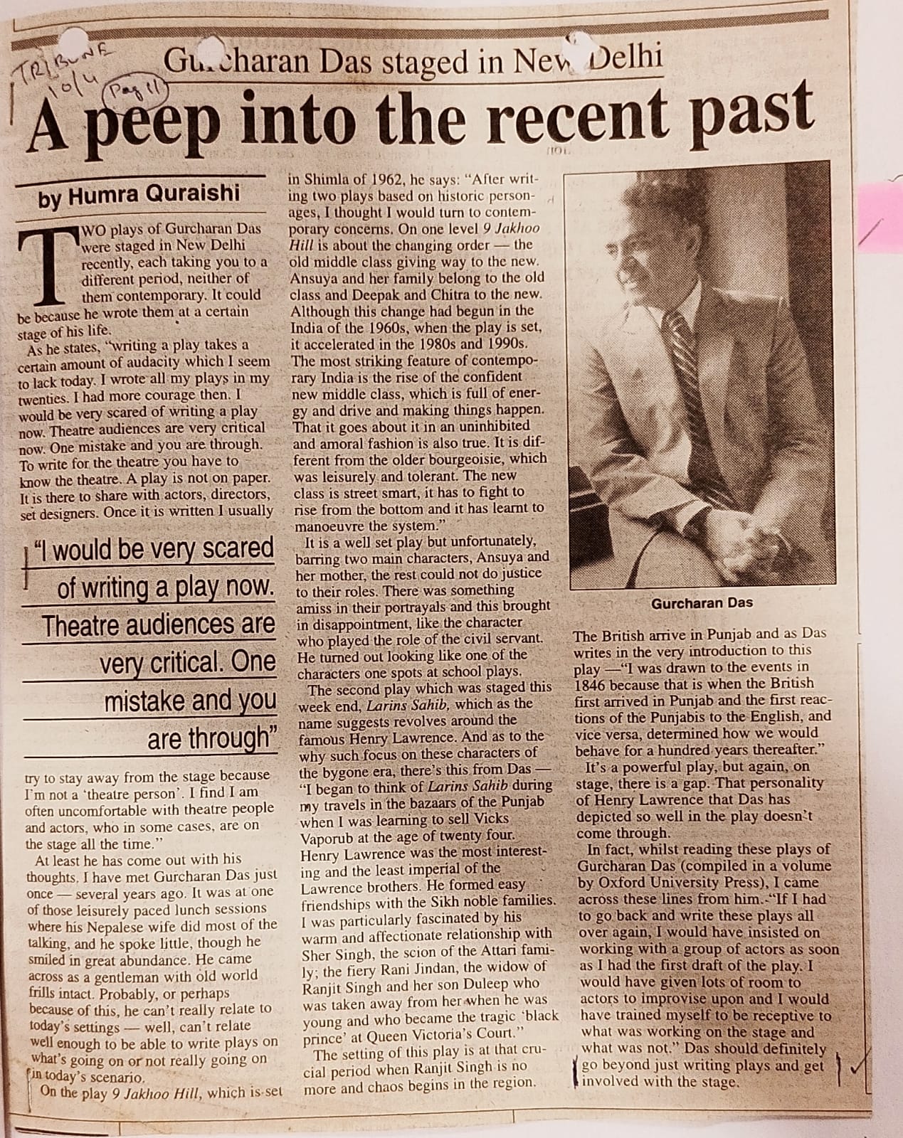 A peep into the recent past