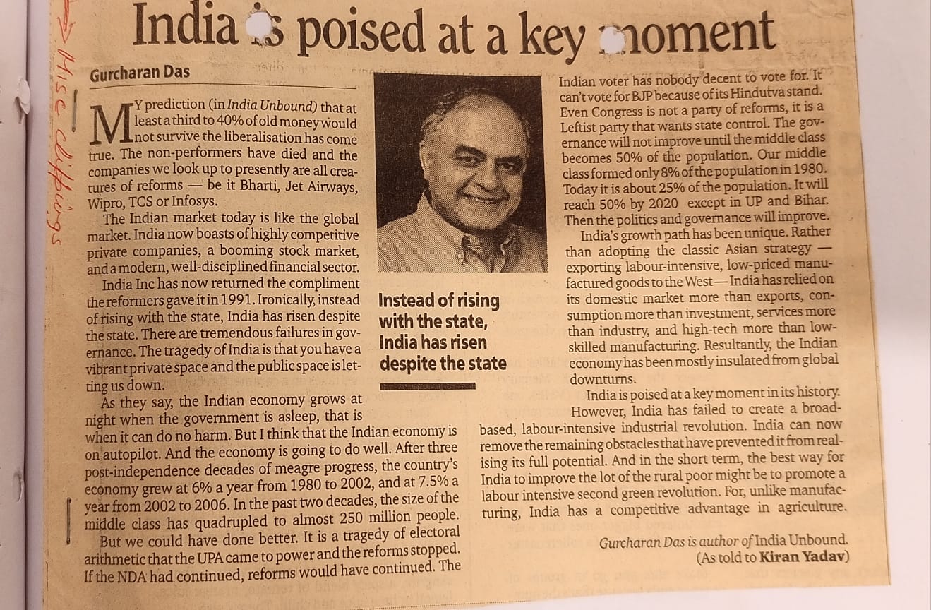 India is poised at a key moment